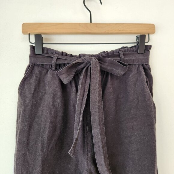 Modern Citizen Black Linen Pants Elastic Pull-On Waist Boho Lagenlook Women's S - Picture 4 of 6